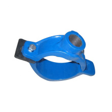 Ductile Iron DI tapping saddle Clamp for DCI Ductile Cast Iron Pipe